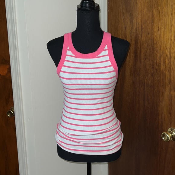 🆕GAP Pink/White Stripe Halter Tank - Picture 2 of 5